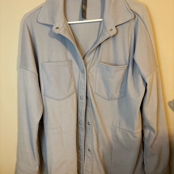 Mondetta Light Purple Shacket Shirt Jacket – Modern Collar – Medium - Picture 3 of 10